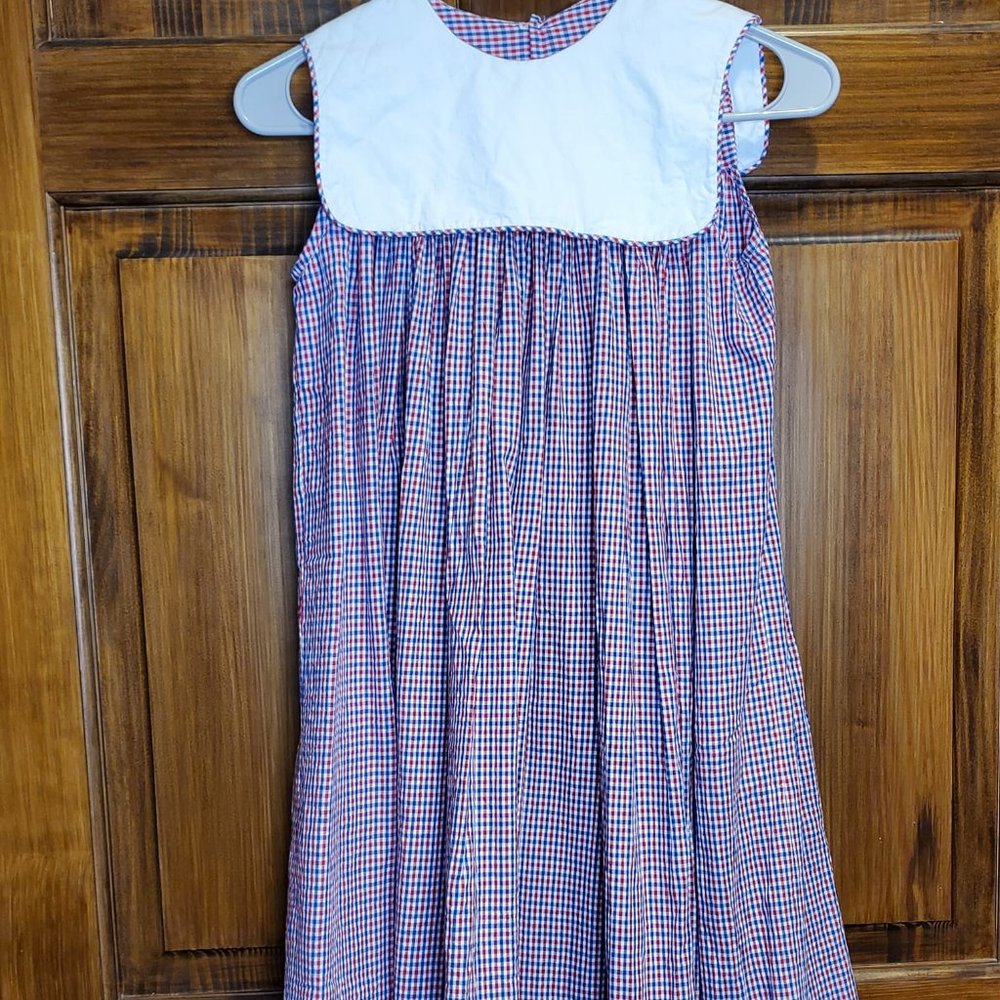 Remember Nguyen Bib Collared gingham dress